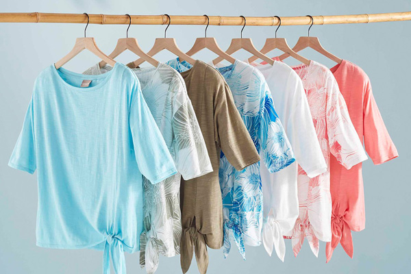 t-shirts on hangers