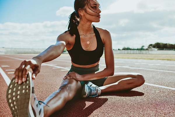 lady stretching