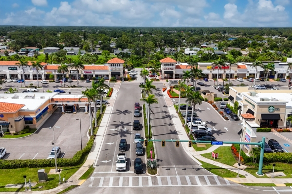 Aerial view of Cocoplum Village Shops