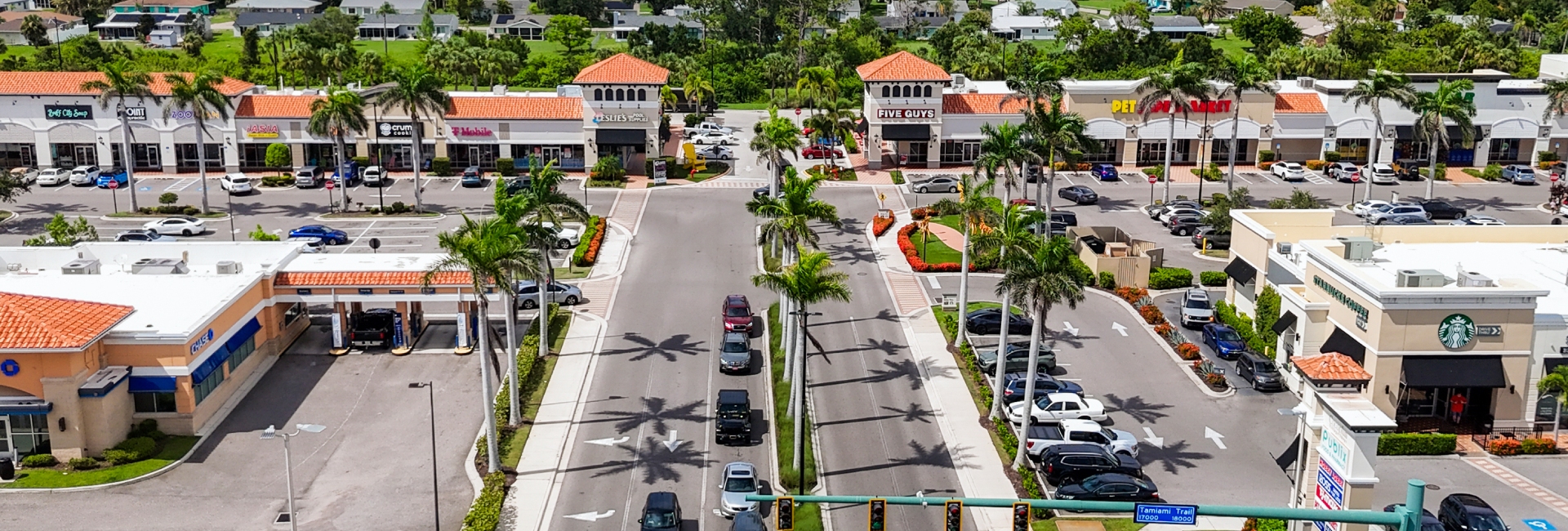 Aerial view of Cocoplum Village Shops